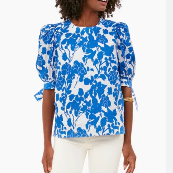 Hyacinth house Tops Hyacinth House Blue Floral Fiona Blouse Poshmark